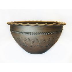 Макітра із глини для сала Узор (3 л)